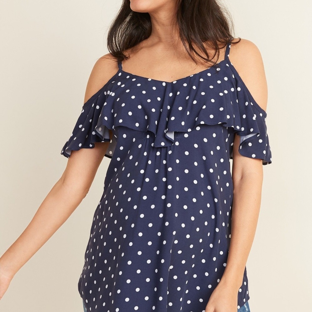 Old Navy Maternity Ruffled Cold-Shoulder Blouse